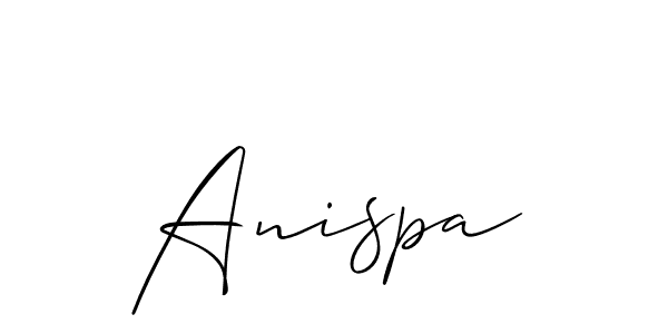 How to make Anispa name signature. Use Allison_Script style for creating short signs online. This is the latest handwritten sign. Anispa signature style 2 images and pictures png