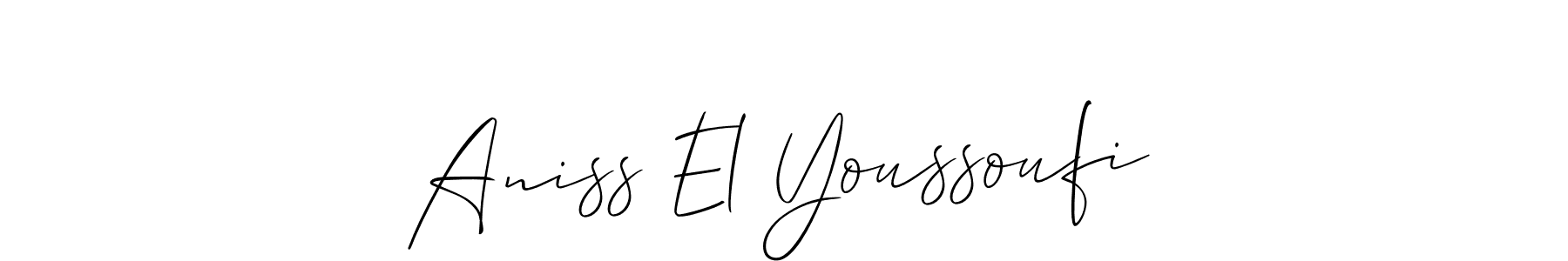 if you are searching for the best signature style for your name Aniss El Youssoufi. so please give up your signature search. here we have designed multiple signature styles  using Allison_Script. Aniss El Youssoufi signature style 2 images and pictures png