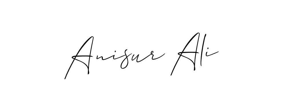 How to make Anisur Ali name signature. Use Allison_Script style for creating short signs online. This is the latest handwritten sign. Anisur Ali signature style 2 images and pictures png