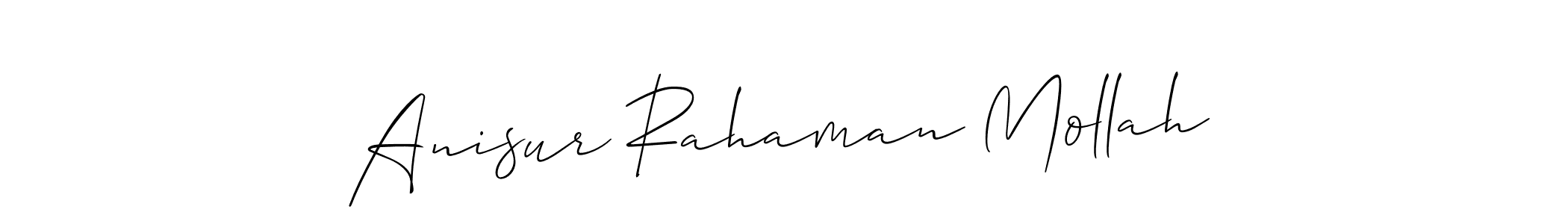 How to make Anisur Rahaman Mollah signature? Allison_Script is a professional autograph style. Create handwritten signature for Anisur Rahaman Mollah name. Anisur Rahaman Mollah signature style 2 images and pictures png