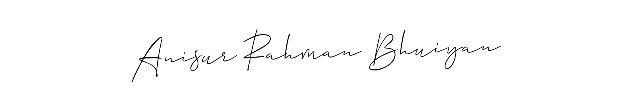 Anisur Rahman Bhuiyan stylish signature style. Best Handwritten Sign (Allison_Script) for my name. Handwritten Signature Collection Ideas for my name Anisur Rahman Bhuiyan. Anisur Rahman Bhuiyan signature style 2 images and pictures png