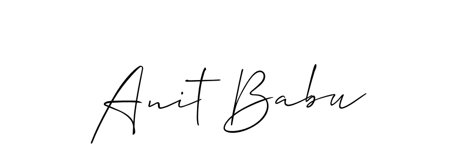 You should practise on your own different ways (Allison_Script) to write your name (Anit Babu) in signature. don't let someone else do it for you. Anit Babu signature style 2 images and pictures png