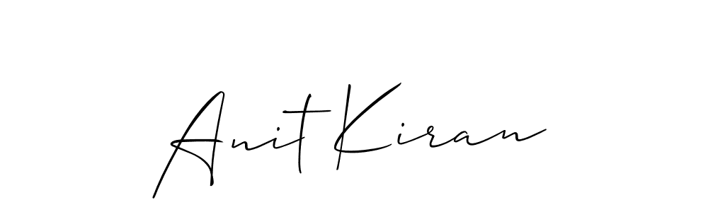 Also You can easily find your signature by using the search form. We will create Anit Kiran name handwritten signature images for you free of cost using Allison_Script sign style. Anit Kiran signature style 2 images and pictures png