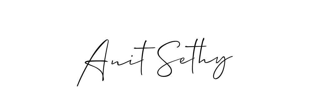 Create a beautiful signature design for name Anit Sethy. With this signature (Allison_Script) fonts, you can make a handwritten signature for free. Anit Sethy signature style 2 images and pictures png