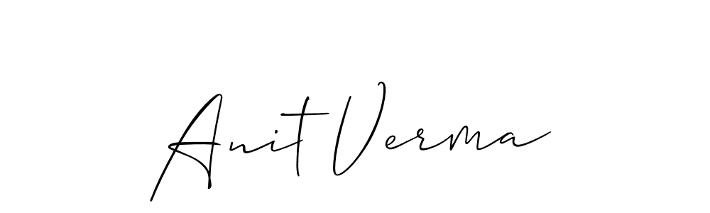 Use a signature maker to create a handwritten signature online. With this signature software, you can design (Allison_Script) your own signature for name Anit Verma. Anit Verma signature style 2 images and pictures png