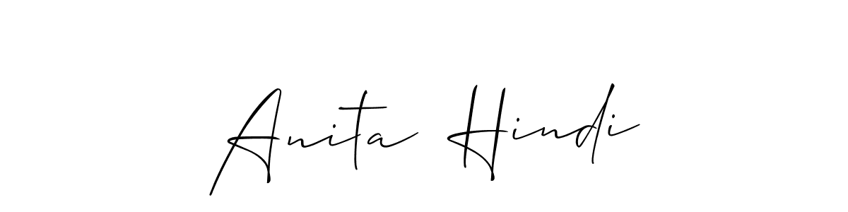 Best and Professional Signature Style for Anita  Hindi. Allison_Script Best Signature Style Collection. Anita  Hindi signature style 2 images and pictures png