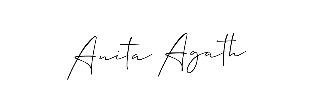 Use a signature maker to create a handwritten signature online. With this signature software, you can design (Allison_Script) your own signature for name Anita Agath. Anita Agath signature style 2 images and pictures png