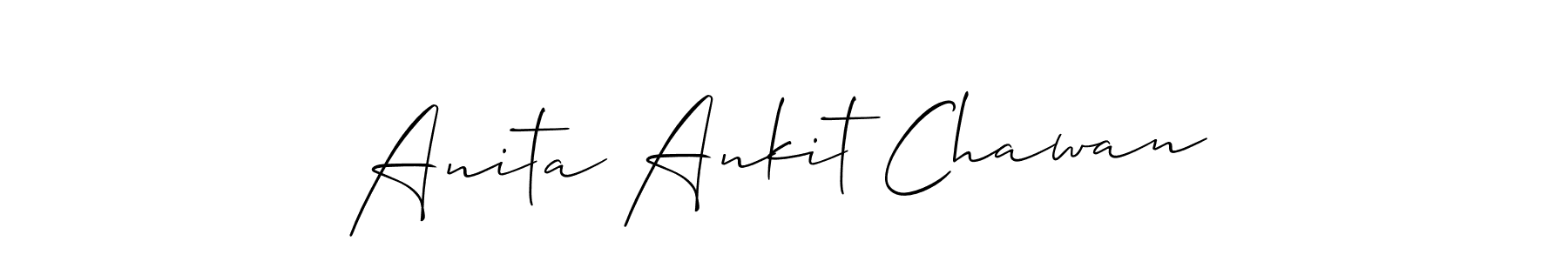 Design your own signature with our free online signature maker. With this signature software, you can create a handwritten (Allison_Script) signature for name Anita Ankit Chawan. Anita Ankit Chawan signature style 2 images and pictures png