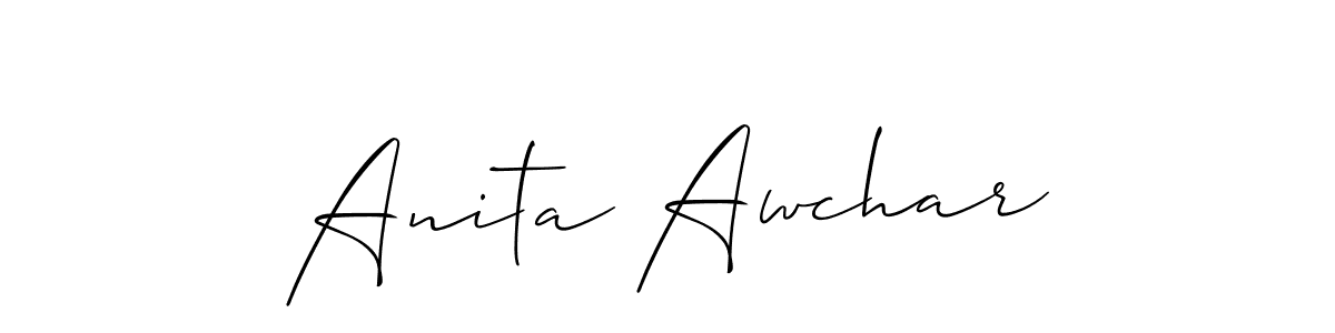 How to Draw Anita Awchar signature style? Allison_Script is a latest design signature styles for name Anita Awchar. Anita Awchar signature style 2 images and pictures png