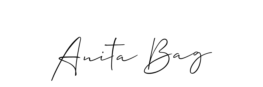 Design your own signature with our free online signature maker. With this signature software, you can create a handwritten (Allison_Script) signature for name Anita Bag. Anita Bag signature style 2 images and pictures png