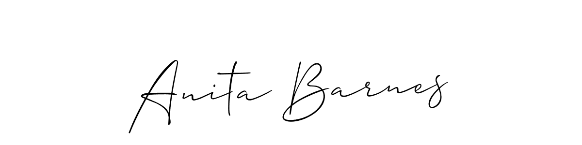 You should practise on your own different ways (Allison_Script) to write your name (Anita Barnes) in signature. don't let someone else do it for you. Anita Barnes signature style 2 images and pictures png