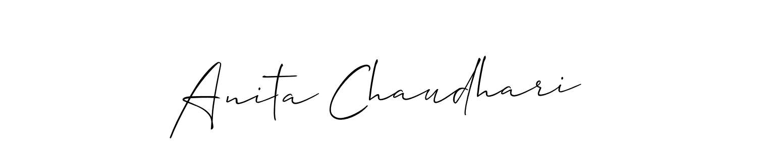 Make a beautiful signature design for name Anita Chaudhari. Use this online signature maker to create a handwritten signature for free. Anita Chaudhari signature style 2 images and pictures png