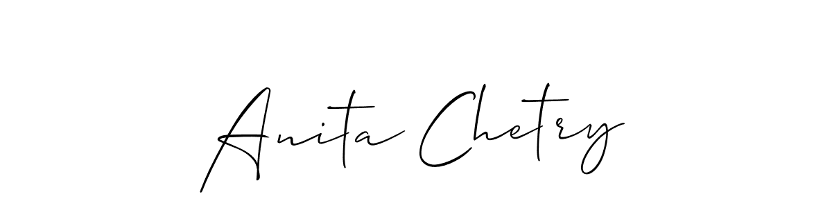 Make a beautiful signature design for name Anita Chetry. Use this online signature maker to create a handwritten signature for free. Anita Chetry signature style 2 images and pictures png