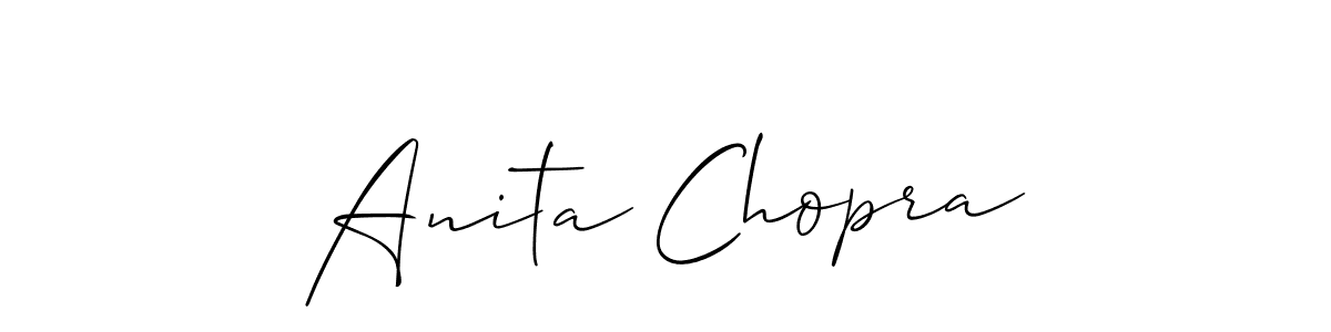 How to Draw Anita Chopra signature style? Allison_Script is a latest design signature styles for name Anita Chopra. Anita Chopra signature style 2 images and pictures png
