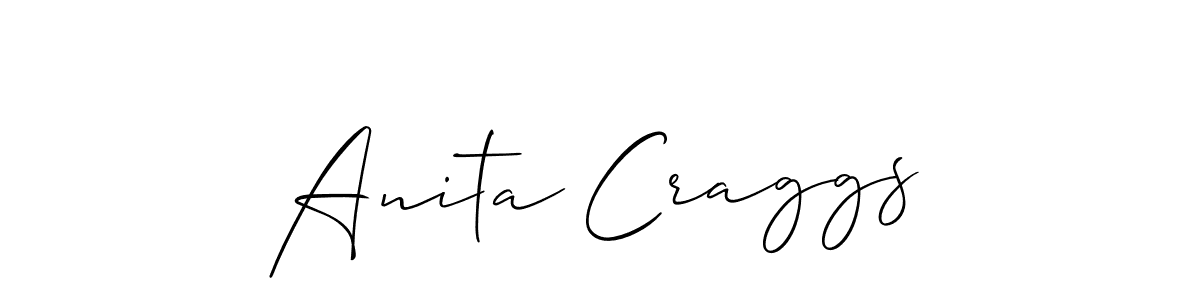 Make a beautiful signature design for name Anita Craggs. With this signature (Allison_Script) style, you can create a handwritten signature for free. Anita Craggs signature style 2 images and pictures png