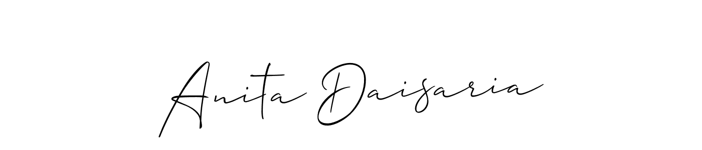 How to make Anita Daisaria name signature. Use Allison_Script style for creating short signs online. This is the latest handwritten sign. Anita Daisaria signature style 2 images and pictures png