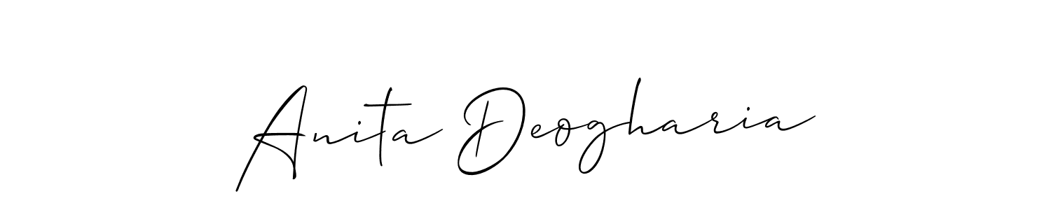 Use a signature maker to create a handwritten signature online. With this signature software, you can design (Allison_Script) your own signature for name Anita Deogharia. Anita Deogharia signature style 2 images and pictures png