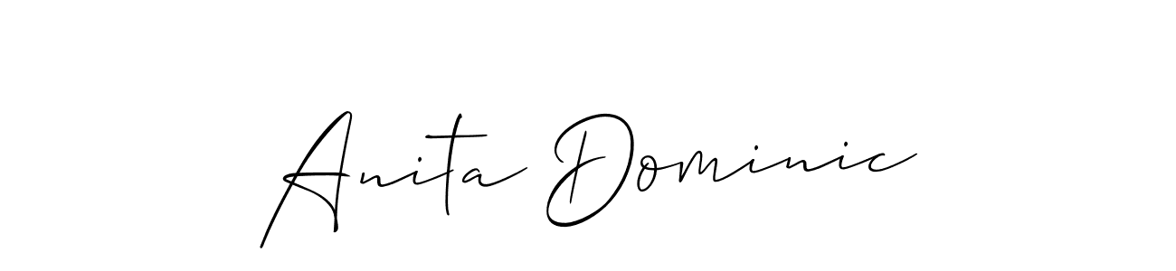 How to make Anita Dominic signature? Allison_Script is a professional autograph style. Create handwritten signature for Anita Dominic name. Anita Dominic signature style 2 images and pictures png