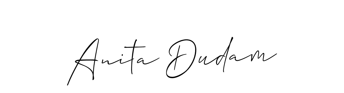 Check out images of Autograph of Anita Dudam name. Actor Anita Dudam Signature Style. Allison_Script is a professional sign style online. Anita Dudam signature style 2 images and pictures png
