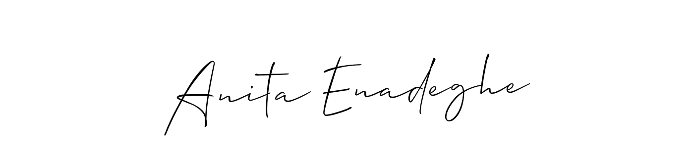 Make a beautiful signature design for name Anita Enadeghe. With this signature (Allison_Script) style, you can create a handwritten signature for free. Anita Enadeghe signature style 2 images and pictures png
