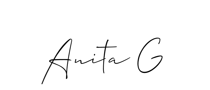Also we have Anita G name is the best signature style. Create professional handwritten signature collection using Allison_Script autograph style. Anita G signature style 2 images and pictures png