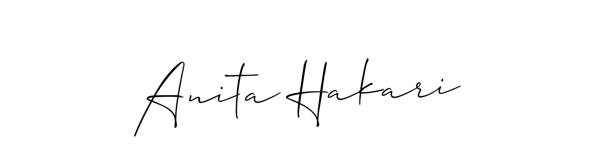 Make a beautiful signature design for name Anita Hakari. Use this online signature maker to create a handwritten signature for free. Anita Hakari signature style 2 images and pictures png