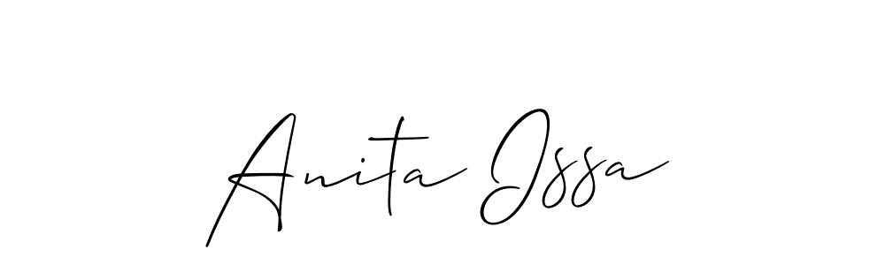 You should practise on your own different ways (Allison_Script) to write your name (Anita Issa) in signature. don't let someone else do it for you. Anita Issa signature style 2 images and pictures png