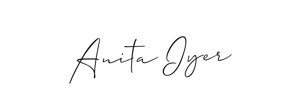 Anita Iyer stylish signature style. Best Handwritten Sign (Allison_Script) for my name. Handwritten Signature Collection Ideas for my name Anita Iyer. Anita Iyer signature style 2 images and pictures png