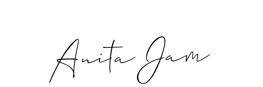 Use a signature maker to create a handwritten signature online. With this signature software, you can design (Allison_Script) your own signature for name Anita Jam. Anita Jam signature style 2 images and pictures png