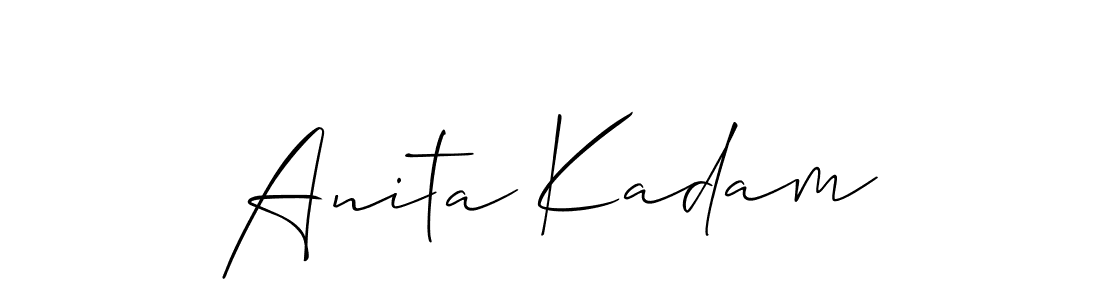 Make a beautiful signature design for name Anita Kadam. With this signature (Allison_Script) style, you can create a handwritten signature for free. Anita Kadam signature style 2 images and pictures png