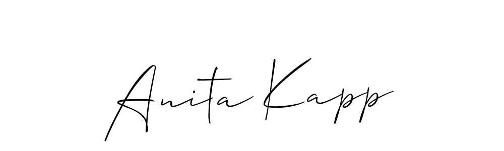 How to Draw Anita Kapp signature style? Allison_Script is a latest design signature styles for name Anita Kapp. Anita Kapp signature style 2 images and pictures png