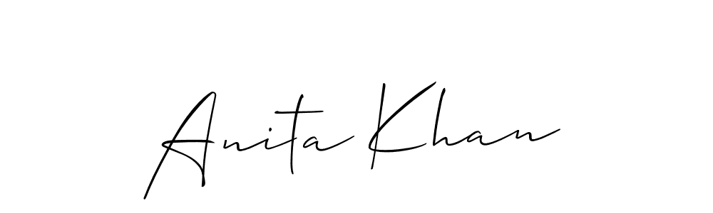 Also You can easily find your signature by using the search form. We will create Anita Khan name handwritten signature images for you free of cost using Allison_Script sign style. Anita Khan signature style 2 images and pictures png