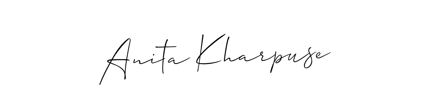 Make a beautiful signature design for name Anita Kharpuse. With this signature (Allison_Script) style, you can create a handwritten signature for free. Anita Kharpuse signature style 2 images and pictures png