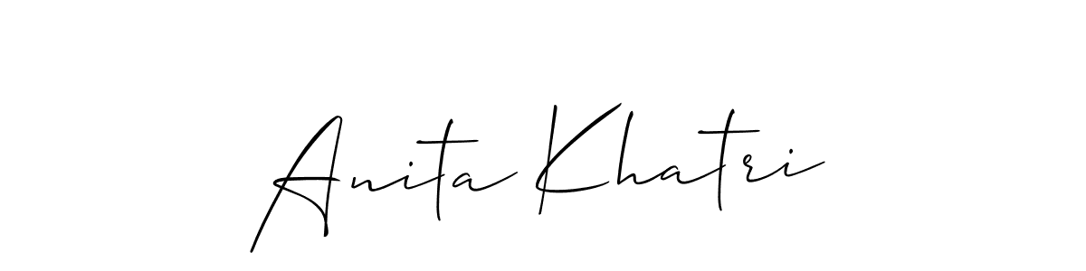 Create a beautiful signature design for name Anita Khatri. With this signature (Allison_Script) fonts, you can make a handwritten signature for free. Anita Khatri signature style 2 images and pictures png