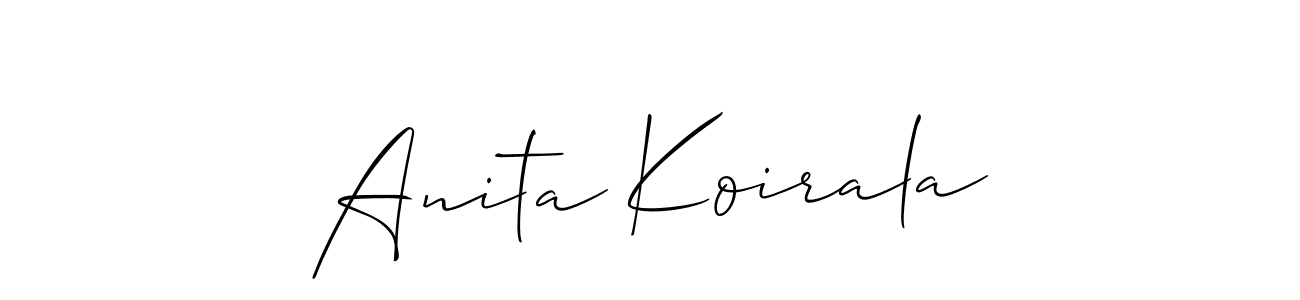 Here are the top 10 professional signature styles for the name Anita Koirala. These are the best autograph styles you can use for your name. Anita Koirala signature style 2 images and pictures png