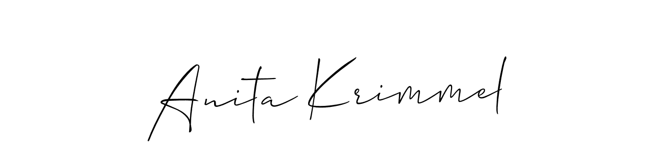 Also You can easily find your signature by using the search form. We will create Anita Krimmel name handwritten signature images for you free of cost using Allison_Script sign style. Anita Krimmel signature style 2 images and pictures png