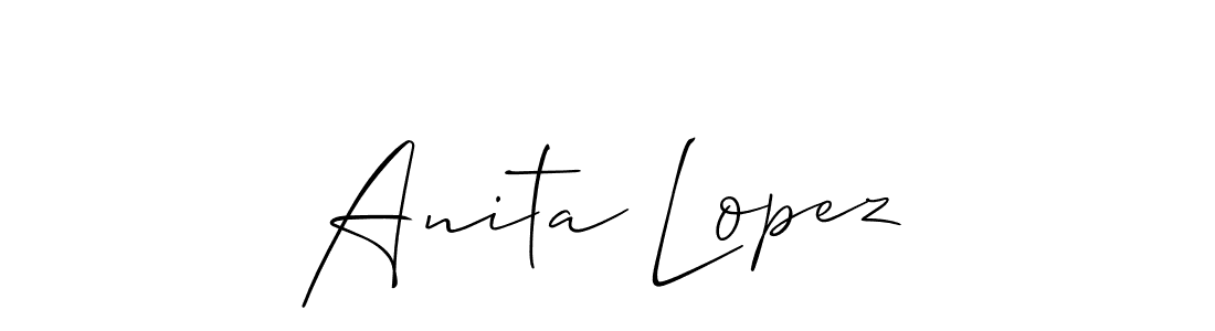 Also You can easily find your signature by using the search form. We will create Anita Lopez name handwritten signature images for you free of cost using Allison_Script sign style. Anita Lopez signature style 2 images and pictures png