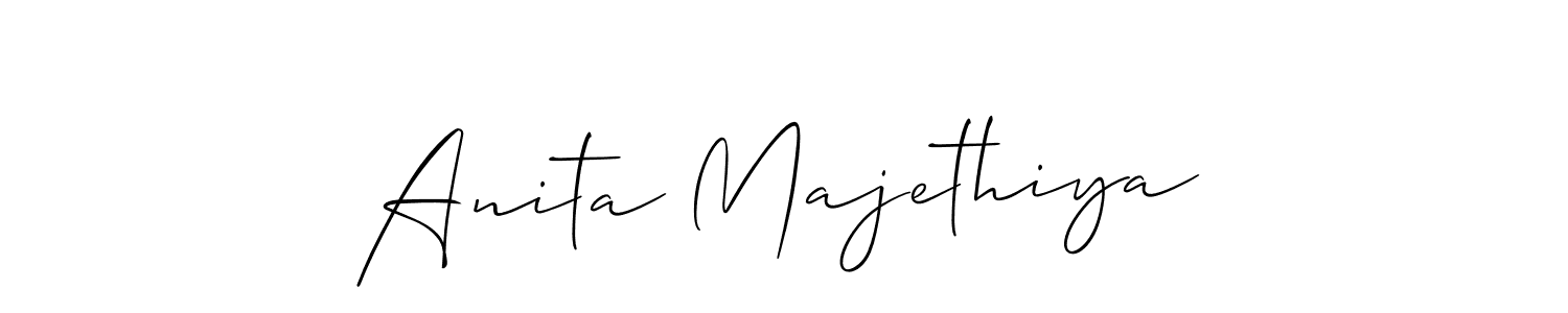 Make a short Anita Majethiya signature style. Manage your documents anywhere anytime using Allison_Script. Create and add eSignatures, submit forms, share and send files easily. Anita Majethiya signature style 2 images and pictures png