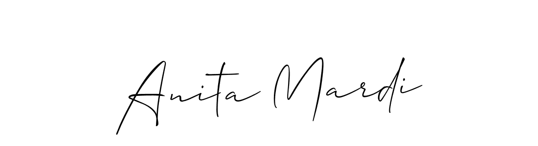 Create a beautiful signature design for name Anita Mardi. With this signature (Allison_Script) fonts, you can make a handwritten signature for free. Anita Mardi signature style 2 images and pictures png