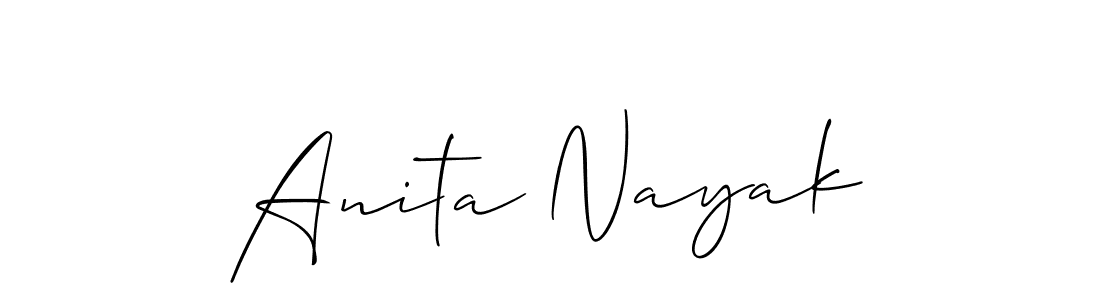 if you are searching for the best signature style for your name Anita Nayak. so please give up your signature search. here we have designed multiple signature styles  using Allison_Script. Anita Nayak signature style 2 images and pictures png