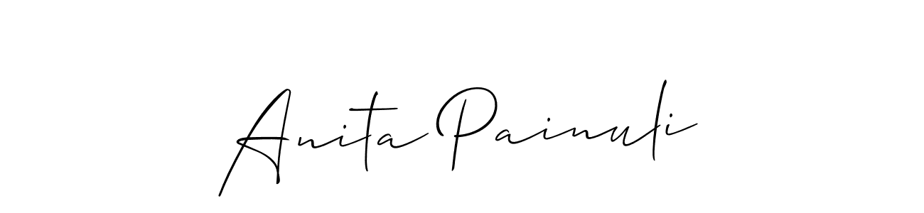 Create a beautiful signature design for name Anita Painuli. With this signature (Allison_Script) fonts, you can make a handwritten signature for free. Anita Painuli signature style 2 images and pictures png