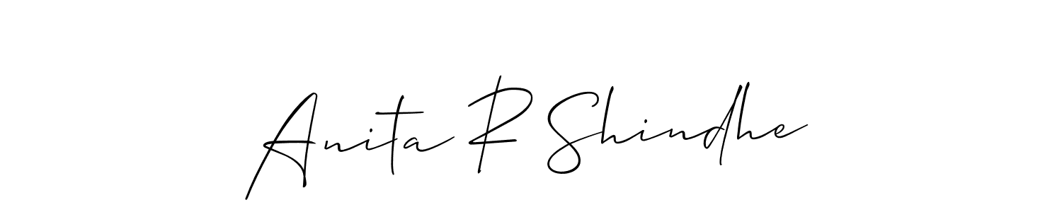 Also You can easily find your signature by using the search form. We will create Anita R Shindhe name handwritten signature images for you free of cost using Allison_Script sign style. Anita R Shindhe signature style 2 images and pictures png