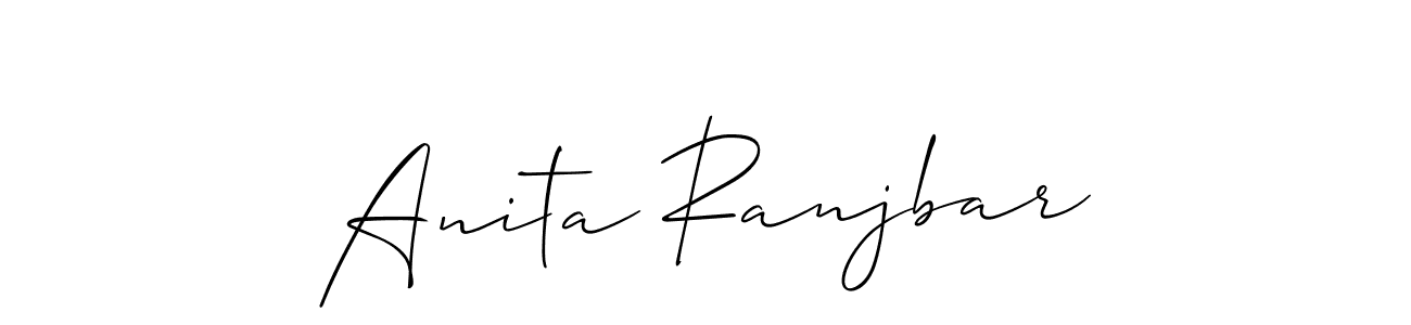 Also we have Anita Ranjbar name is the best signature style. Create professional handwritten signature collection using Allison_Script autograph style. Anita Ranjbar signature style 2 images and pictures png