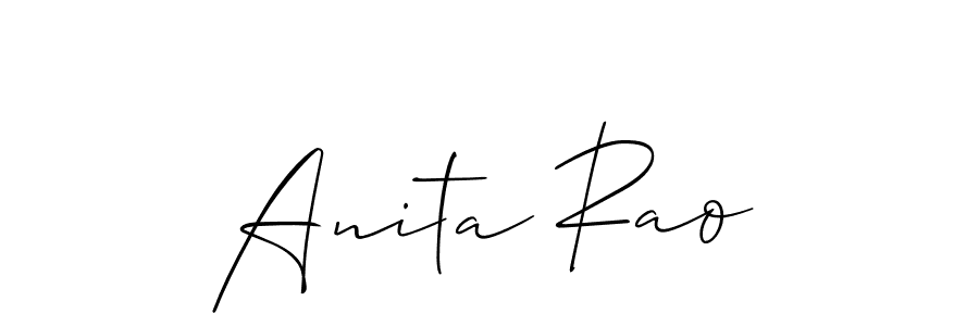 if you are searching for the best signature style for your name Anita Rao. so please give up your signature search. here we have designed multiple signature styles  using Allison_Script. Anita Rao signature style 2 images and pictures png