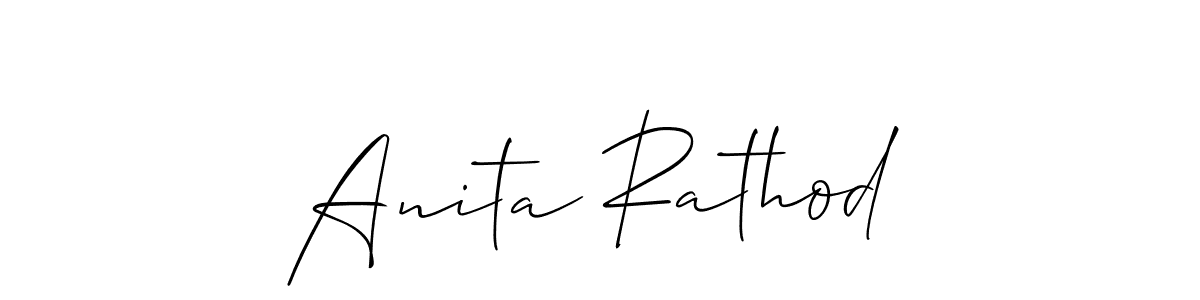 How to make Anita Rathod name signature. Use Allison_Script style for creating short signs online. This is the latest handwritten sign. Anita Rathod signature style 2 images and pictures png