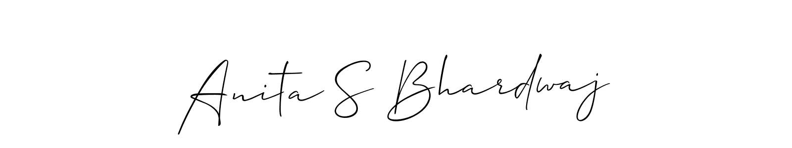 How to Draw Anita S Bhardwaj signature style? Allison_Script is a latest design signature styles for name Anita S Bhardwaj. Anita S Bhardwaj signature style 2 images and pictures png