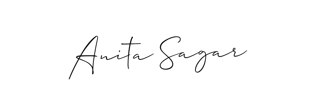 Make a beautiful signature design for name Anita Sagar. Use this online signature maker to create a handwritten signature for free. Anita Sagar signature style 2 images and pictures png