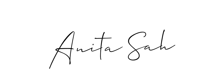 Make a short Anita Sah signature style. Manage your documents anywhere anytime using Allison_Script. Create and add eSignatures, submit forms, share and send files easily. Anita Sah signature style 2 images and pictures png