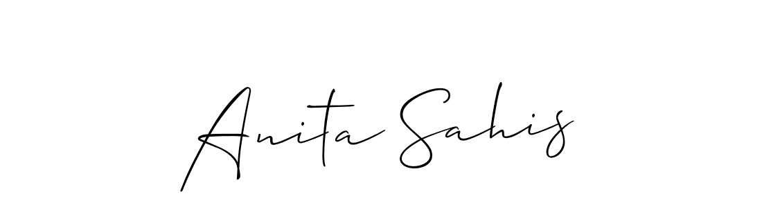 Also You can easily find your signature by using the search form. We will create Anita Sahis name handwritten signature images for you free of cost using Allison_Script sign style. Anita Sahis signature style 2 images and pictures png