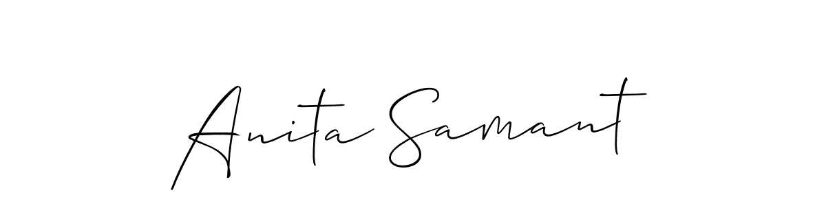 How to make Anita Samant signature? Allison_Script is a professional autograph style. Create handwritten signature for Anita Samant name. Anita Samant signature style 2 images and pictures png